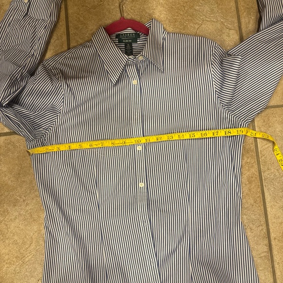 Ralph Lauren Stripe Button Up Dress Top - Picture 4 of 4